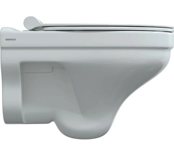 Подвесной унитаз Berges ALBIT S Rimless 52 см, сиденье Top Slim SO, микролифт, быстросъем 082147