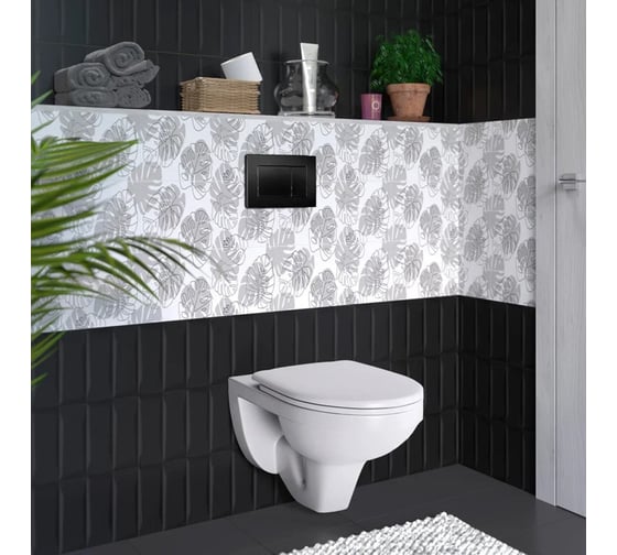 Инсталляция для скрытого монтажа унитаза Berges АТОМ 410 кнопка черная Soft Touch 040332