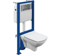 Комплект Cersanit унитаз CARINA XL CO DPL EO slim + инсталляция LINK PRO 64122
