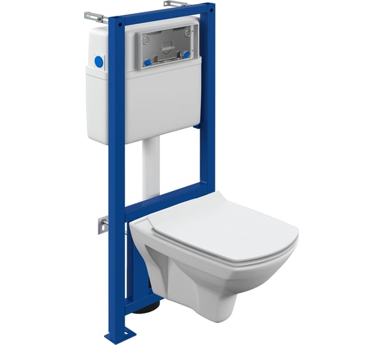 Комплект Cersanit унитаз CARINA XL CO DPL EO slim + инсталляция LINK PRO 64122