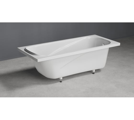 Ванна из литьевого мрамора GreenStone Olivia 1700x750 мм, с ножками, белая 170752