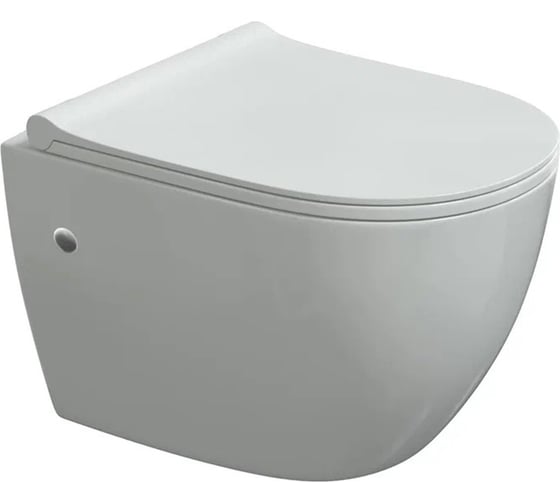 Комплект Berges инсталляция ATOM Line 410 кнопка белая, унитаз OKUS, сидение дюропласт Okus Slim SO 042446