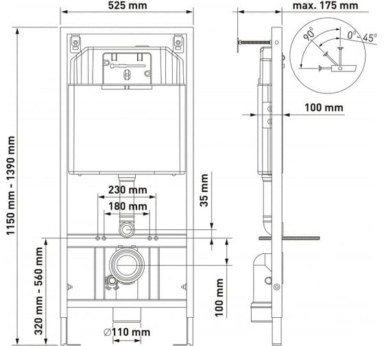Комплект Berges инсталляция NOVUM кнопка L5, унитаз OKUS, сиденье дюропласт Toma Slim SO 043280