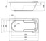 Акриловая ванна Berges LUMBO 150x75 с каркасом 050004 10