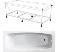 Акриловая ванна Berges NELU 180x80 с каркасом 050024