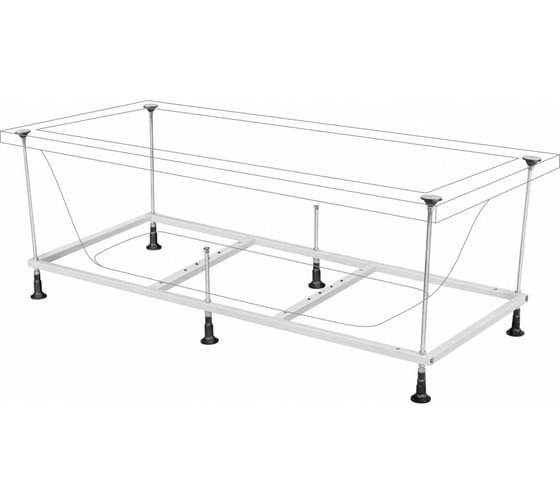 Акриловая ванна Berges TARI 180x80 с каркасом 050031
