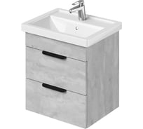 Тумба с раковиной IKA Alta 50 подвесная 500x400x530 Бетонный камень 4657784357828