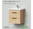 Тумба с раковиной IKA Alta 50 подвесная 500x400x530 Дуб каменный 4657784357859 2