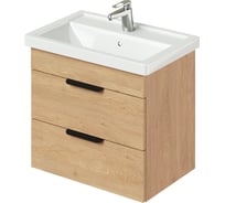 Тумба с раковиной IKA Alta 60 подвесная 610x407x530 Дуб каменный 4657784357910