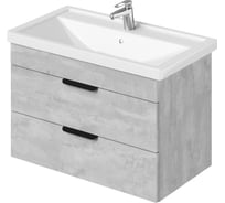 Тумба с раковиной IKA Alta 80 подвесная 815x455x540 Бетонный камень 4657784357989