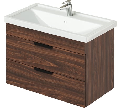 Тумба с раковиной IKA Alta 80 подвесная 815x455x540 Дуб бурбон 4657784358016