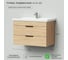 Тумба с раковиной IKA Alta 80 подвесная 815x455x540 Дуб каменный 4657784358009 2