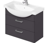Тумба с раковиной IKA Siena 75 подвесная 760x450x590 Графит 4657784358207