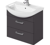 Тумба с раковиной IKA Siena 65 подвесная 650x440x590 Графит 4657784358191