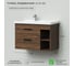 Тумба с раковиной IKA Alta 80 подвесная левая 810x453x540 Дуб бурбон 4657784358078 2