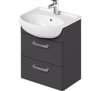 Тумба с раковиной IKA Siena 50 подвесная 500x405x590 Графит 4657784358153