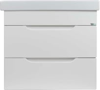 Подвесная тумба Toppus SATIN 60 с умывальником Fest, белый глянец 9811.004