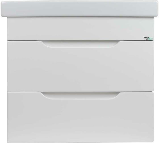 Подвесная тумба Toppus SATIN 60 с умывальником Fest, белый глянец 9811.004