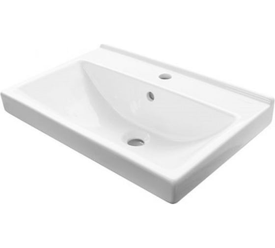 Подвесная тумба Toppus SATIN 60 с умывальником Fest, белый глянец 9811.004