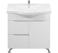 Напольная тумба Toppus SATIN 80 с умывальником Albatross, белый глянец 9811.007