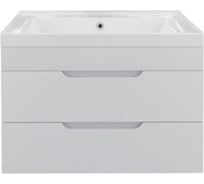 Подвесная тумба Toppus SATIN 80 с умывальником Deep, белый глянец 9811.005