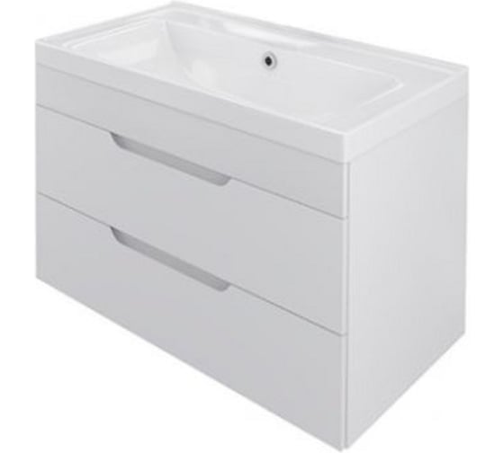 Подвесная тумба Toppus SATIN 80 с умывальником Deep, белый глянец 9811.005