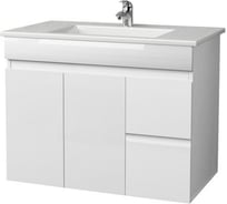 Подвесная тумба с умывальником Next Toppus VELOUR 80 белый глянец 9811.012