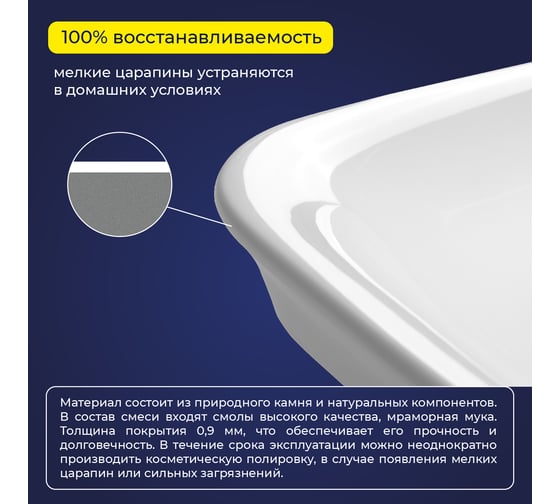 Полувстраиваемый умывальник ИТАНА Valeria 4657773608559