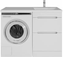 Напольная тумба Sanstar Толедо 60 с раковиной Даллас 120 правый для ванной комнаты 366.1-1.4.1.КПДАЛ
