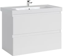 Подвесная тумба Sanstar Riana 90 с раковиной Грейс 90 для ванной комнаты 364.1-1.5.1.КГРЕ
