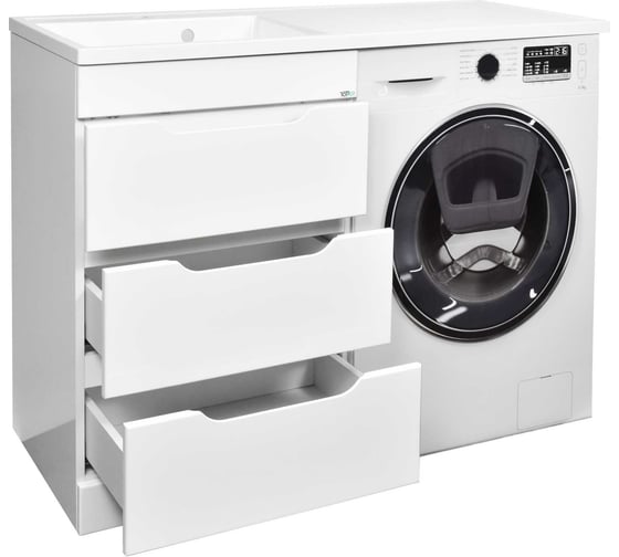 Тумба с умывальником под стиральную машину Toppus SATIN 60+60, правая 9811.019