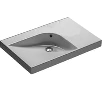 Раковина Hatria GRANDANGOLO без отверстий для смесителя, чаша слева, размер 75x50 см, цвет белый Y0XK01