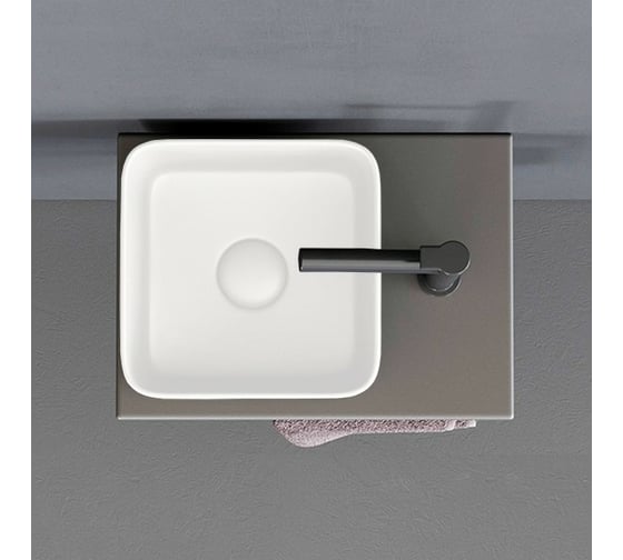 Раковина Cielo MINIMO накладная, без отверстия для смесителя, цвет Gloss White MILAQ