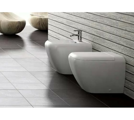 Приставной унитаз Cielo SHUI горизонтальный или вертикальный выпуск, цвет gloss white SHVA