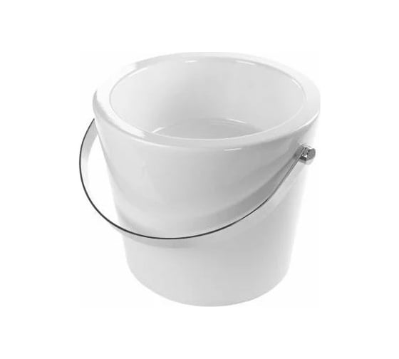 Накладная раковина BUCKET без перелива, без отверстия под смеситель, хромированный полотенцедержатель, цвет White Scarabeo 8801CR