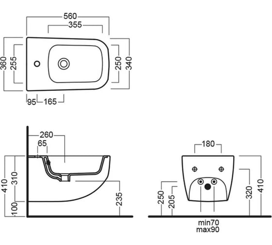 Подвесной унитаз Hatria безободковый (RIMLESS), цвет 08 антрацит матовый A0Y1F108