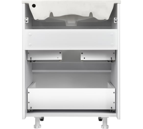 Напольная тумба Toppus VELVET 60 с умывальником Quadro, графит матовый 9811.017