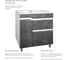 Напольная тумба Toppus VELVET 75 с умывальником Quadro, черный камень 9811.014 8