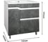 Напольная тумба Toppus VELVET 75 с умывальником Quadro, черный камень 9811.014 9