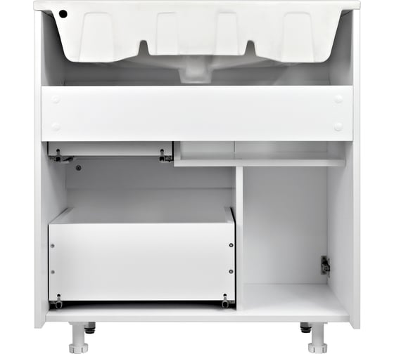 Напольная тумба Toppus VELVET 75 с умывальником Quadro, серый камень 9811.015