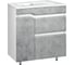 Напольная тумба Toppus VELVET 75 с умывальником Quadro, серый камень 9811.015 1