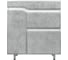 Напольная тумба Toppus VELVET 75 с умывальником Quadro, серый камень 9811.015 2