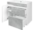 Напольная тумба Toppus VELVET 75 с умывальником Quadro, серый камень 9811.015 3