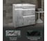 Напольная тумба Toppus VELVET 75 с умывальником Quadro, серый камень 9811.015 14