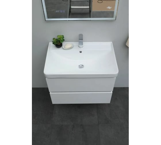 Накладная керамическая раковина Aquanet Ирис 710х475х210 мм 00301804