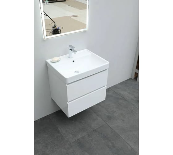 Накладная керамическая раковина Aquanet Ирис 600х470х210 мм 00301803