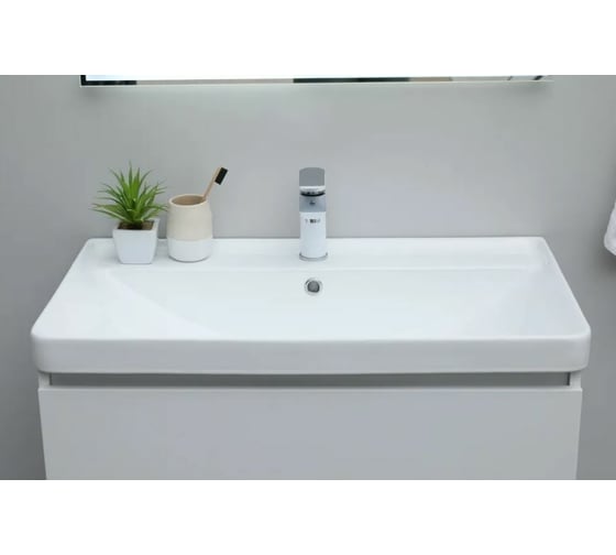 Накладная керамическая раковина Aquanet Ирис 810х480х210 мм 00301805