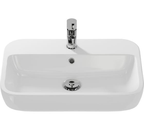 Раковина на столешницу Cersanit CASPIA 60 SQUARE 1 отв. 64030