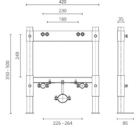 Инсталляция для биде CTESI Solid bide BK0204010