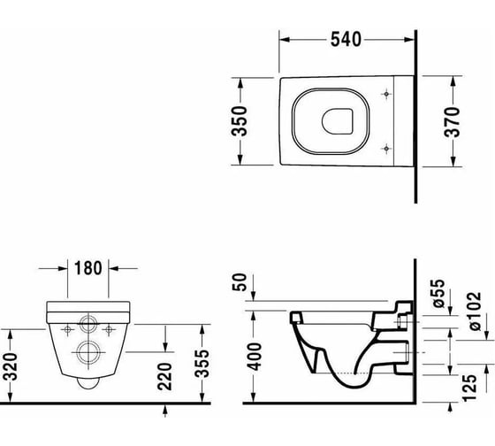 Подвесной унитаз Duravit 2nd Floor белый 2205090000 00151184